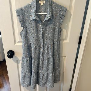 Light blue dress with flowers